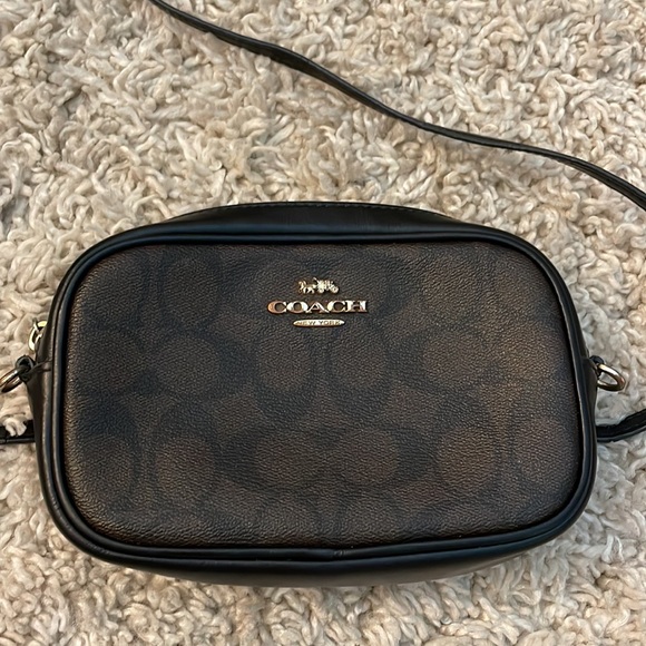 Coach Mini Jamie Signature Canvas Camera Bag - Brown/Black - Picture 2 of 8